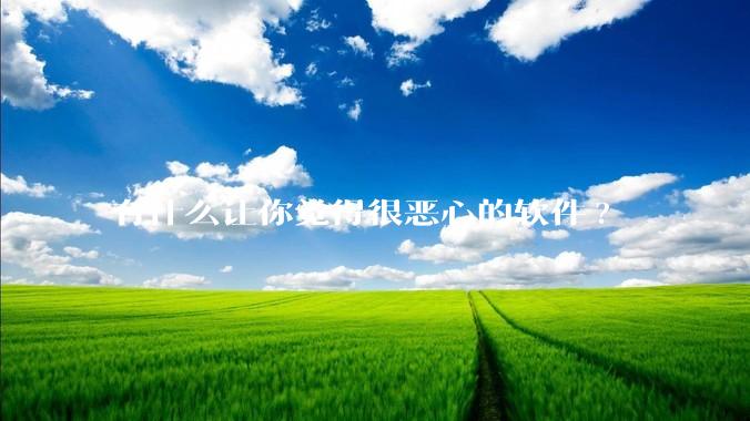 有什么让你觉得很恶心的软件?